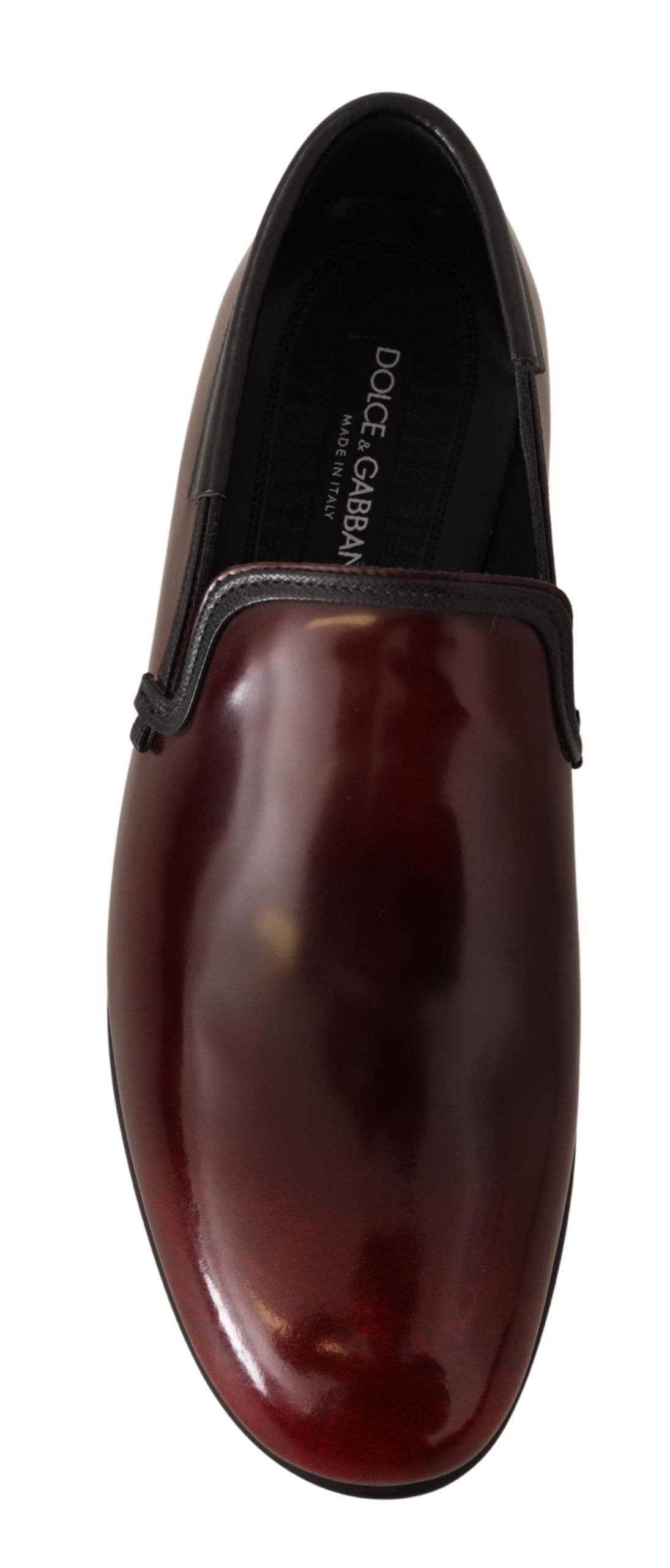 Dolce &amp; Gabbana Κομψά δερμάτινα Loafers Bordeaux
