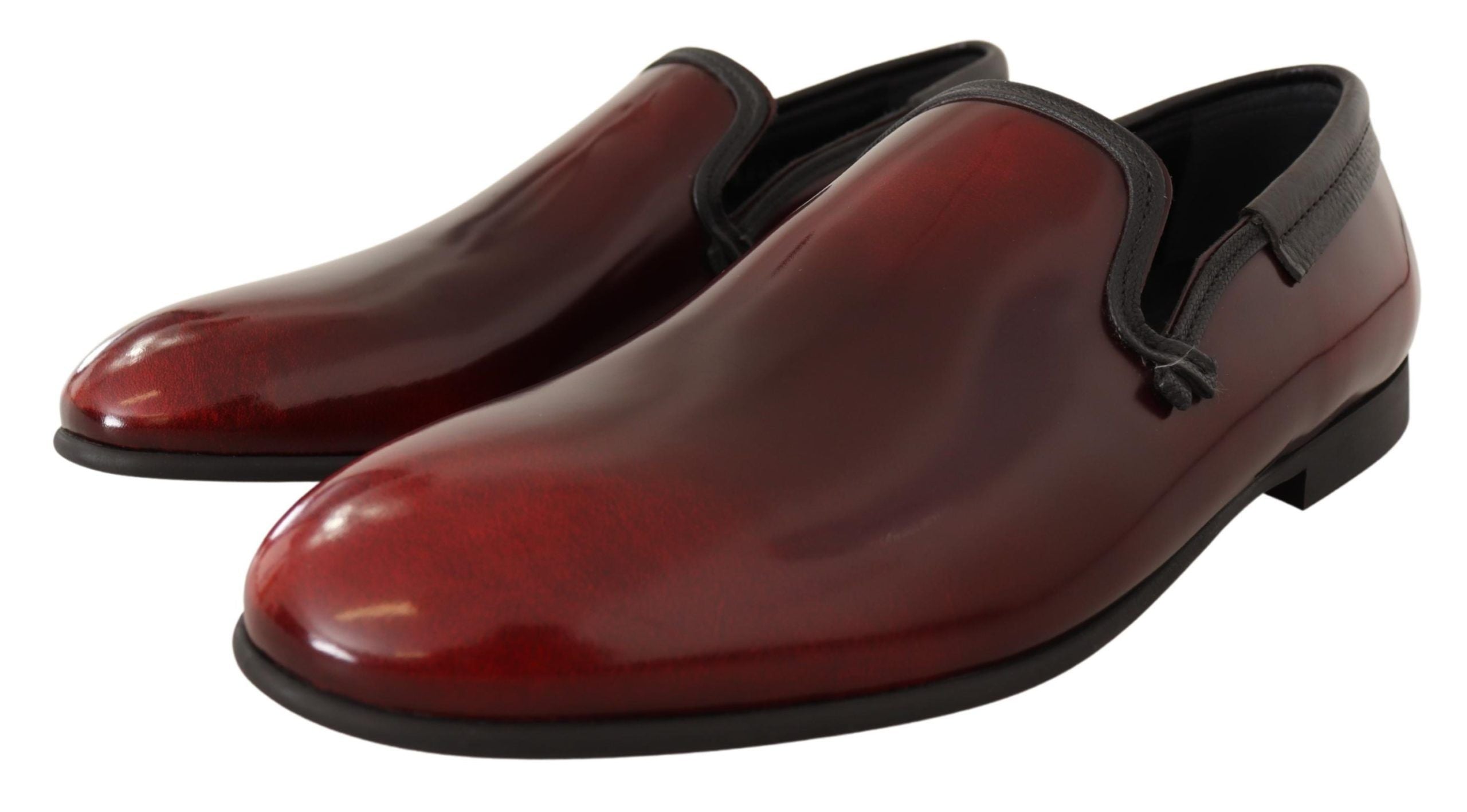 Dolce &amp; Gabbana Κομψά δερμάτινα Loafers Bordeaux