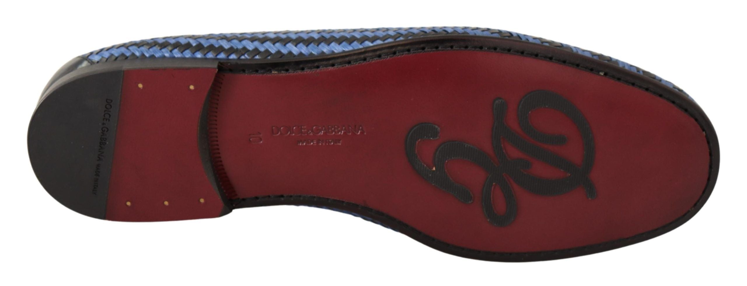 Κομψά υφαντά δερμάτινα Loafers Dolce &amp; Gabbana