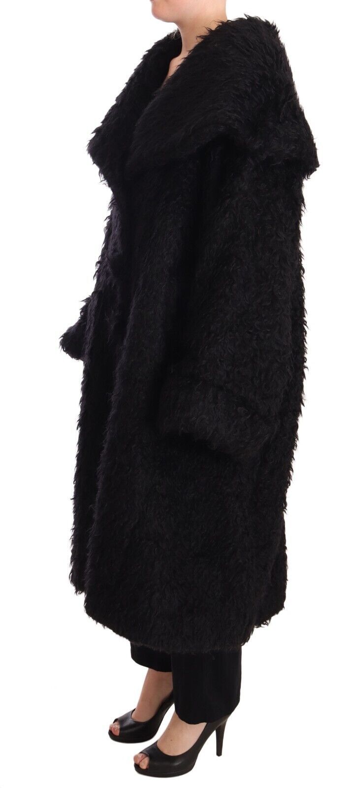 Μπουφάν Dolce &amp; Gabbana Sleek Runway Fur Cape Trench Jacket