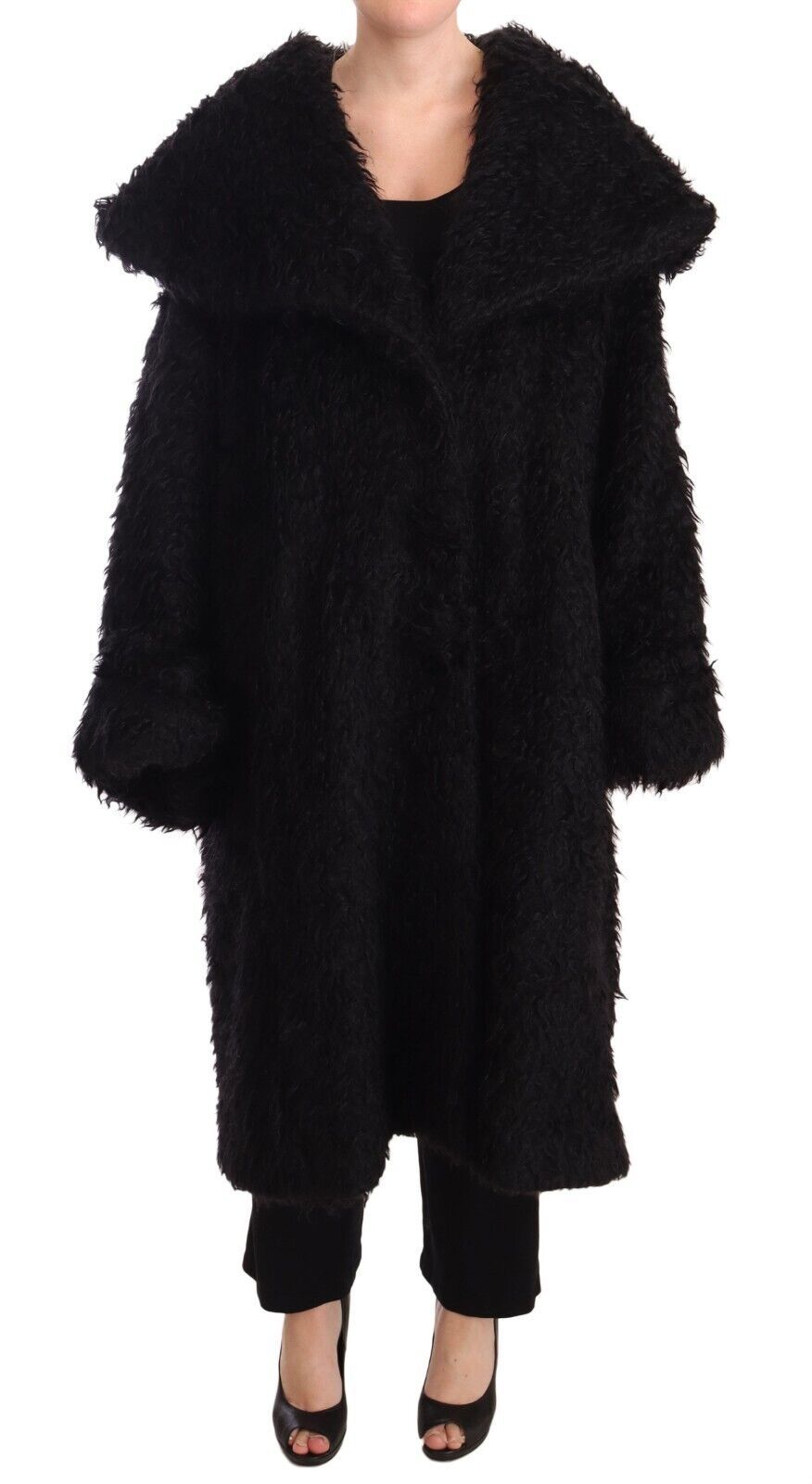 Μπουφάν Dolce &amp; Gabbana Sleek Runway Fur Cape Trench Jacket