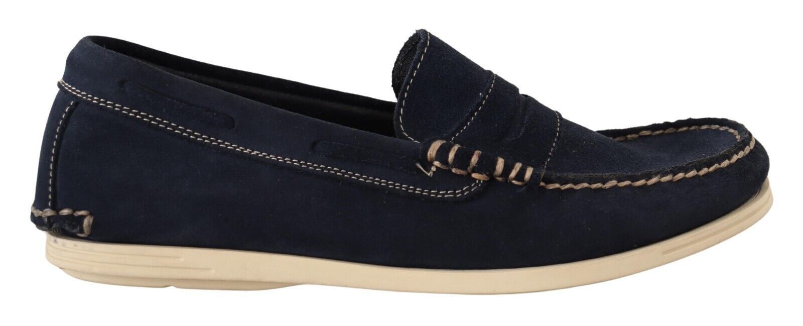 Pollini Chic Suede Blue Moccasins για άνδρες