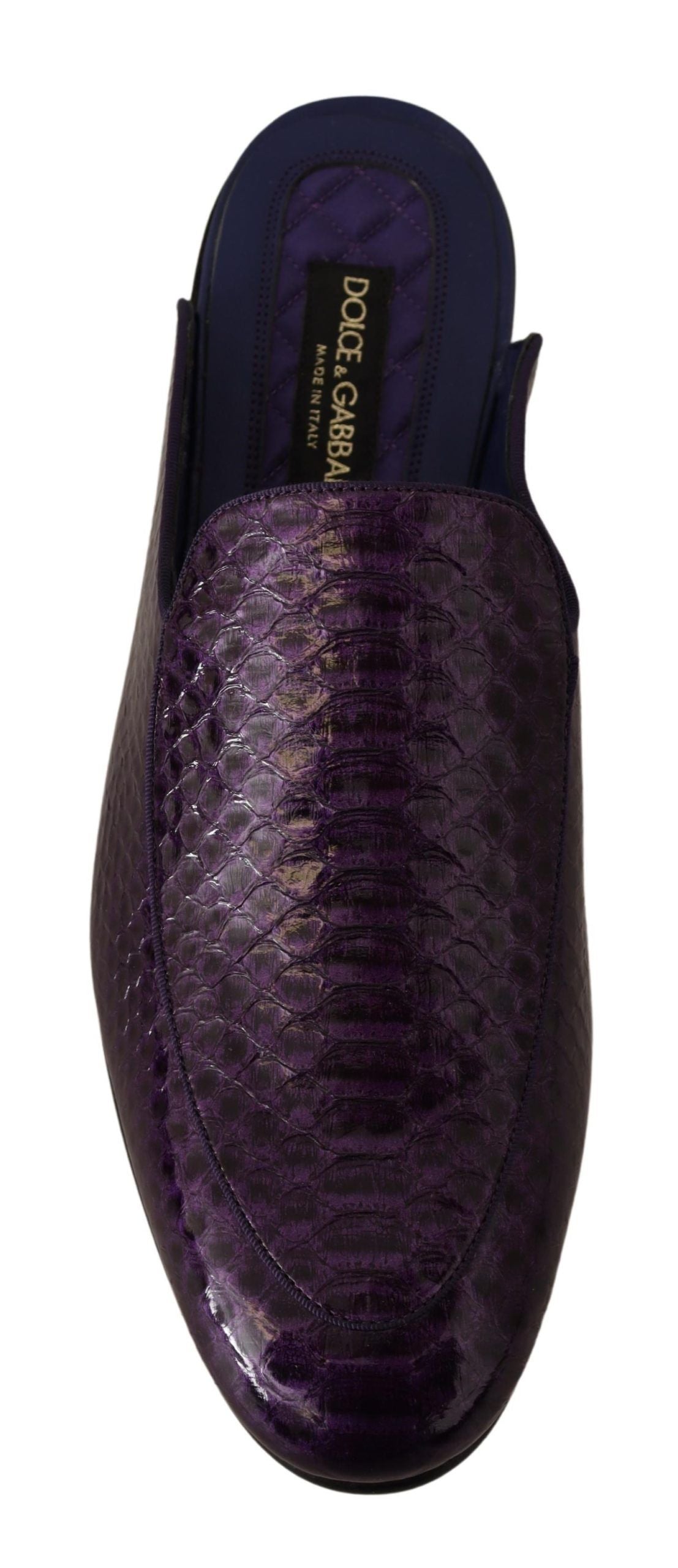 Dolce &amp; Gabbana Purple Exotic Δερμάτινες Διαφάνειες Python