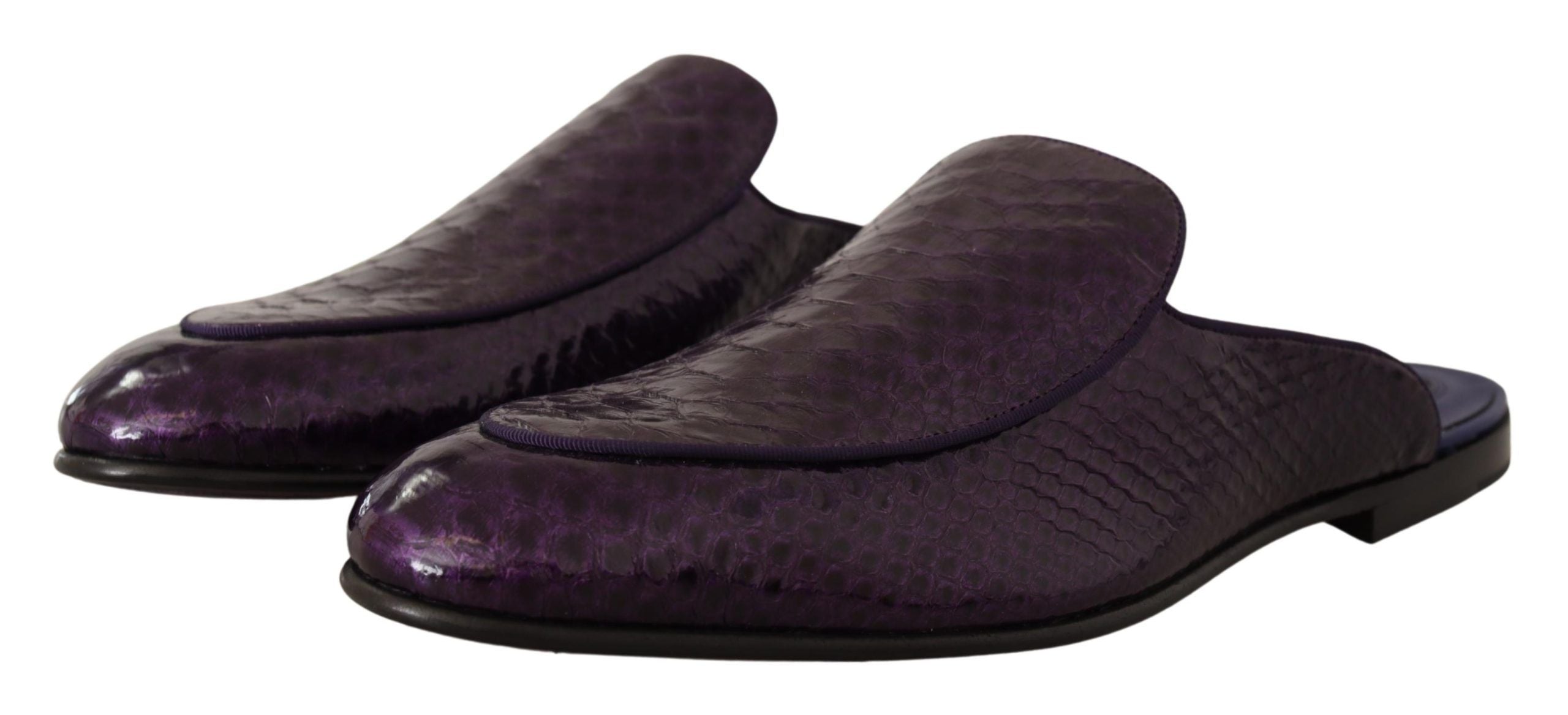 Dolce &amp; Gabbana Purple Exotic Δερμάτινες Διαφάνειες Python