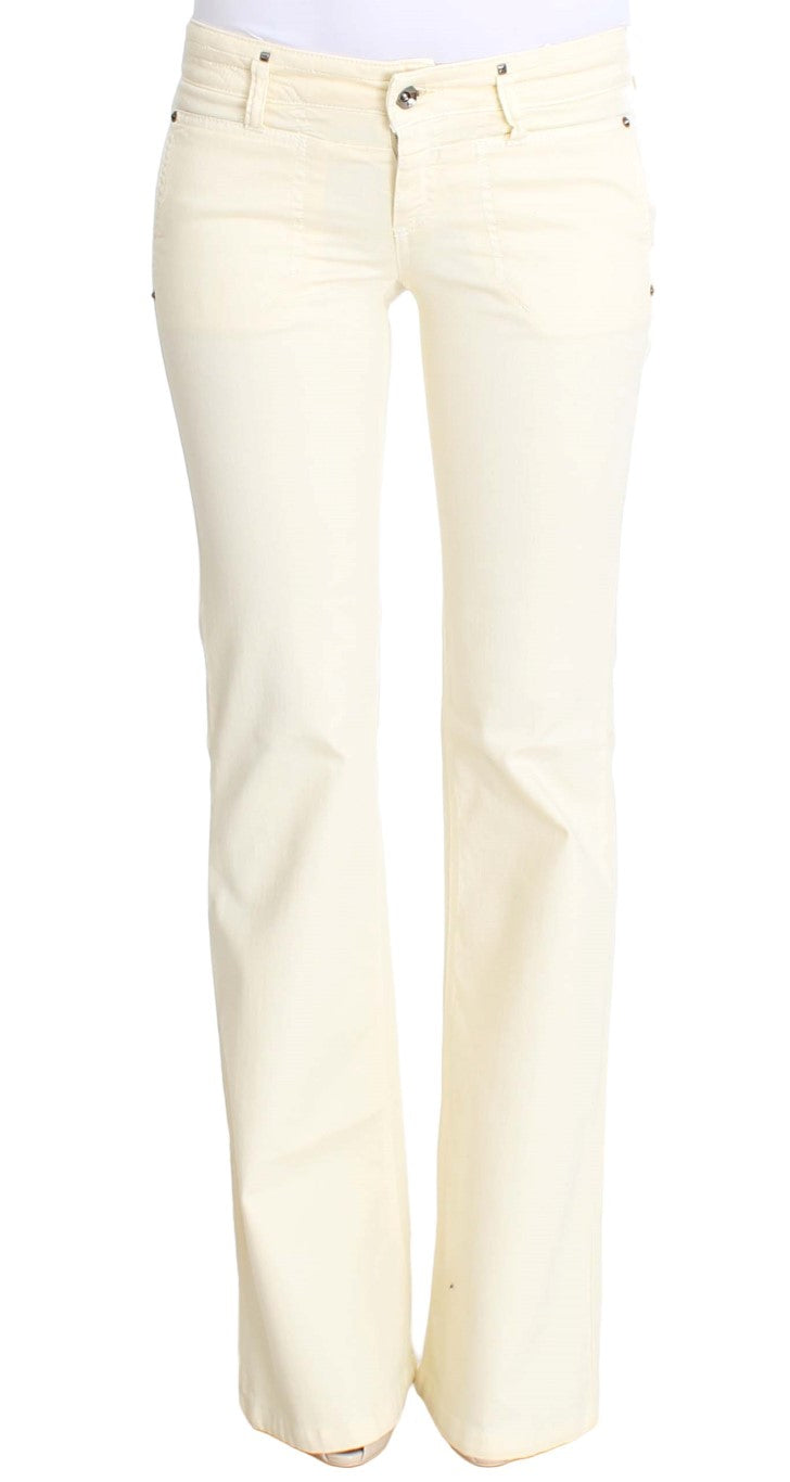 Κοστούμια National Chic Off-White Flared Designer Jeans
