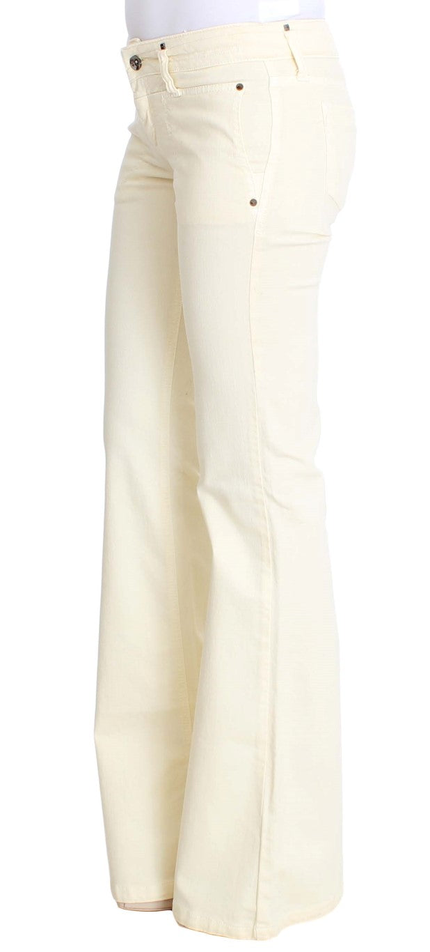 Κοστούμια National Chic Off-White Flared Designer Jeans