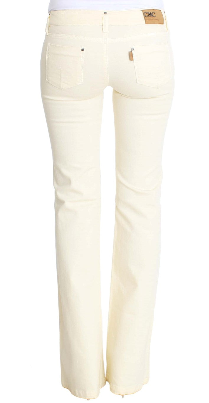 Κοστούμια National Chic Off-White Flared Designer Jeans