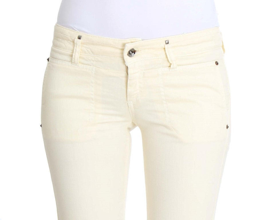 Κοστούμια National Chic Off-White Flared Designer Jeans