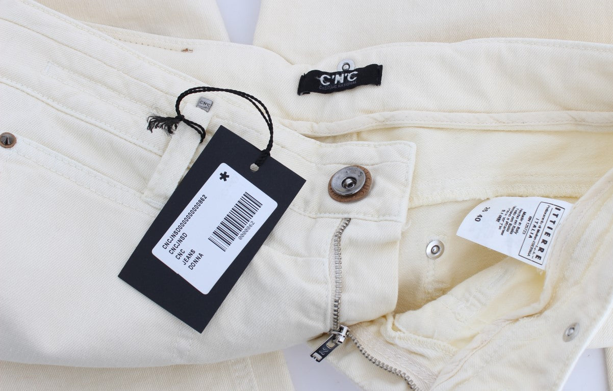 Κοστούμια National Chic Off-White Flared Designer Jeans