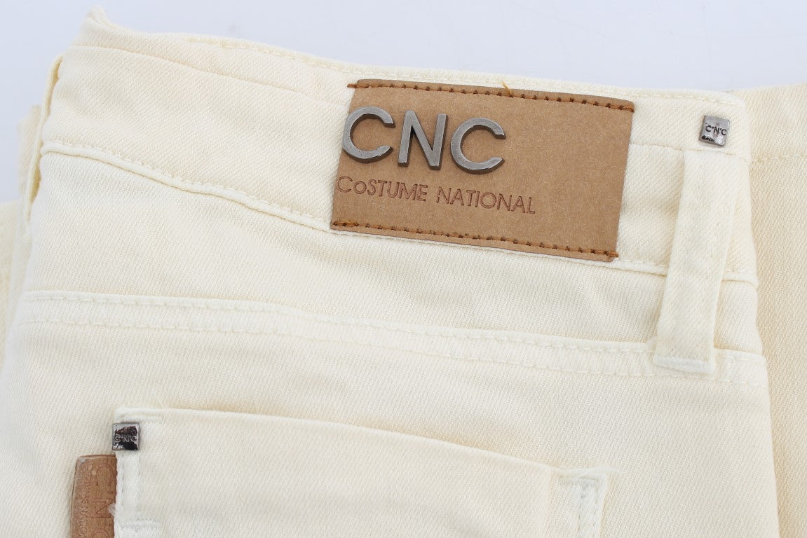 Κοστούμια National Chic Off-White Flared Designer Jeans
