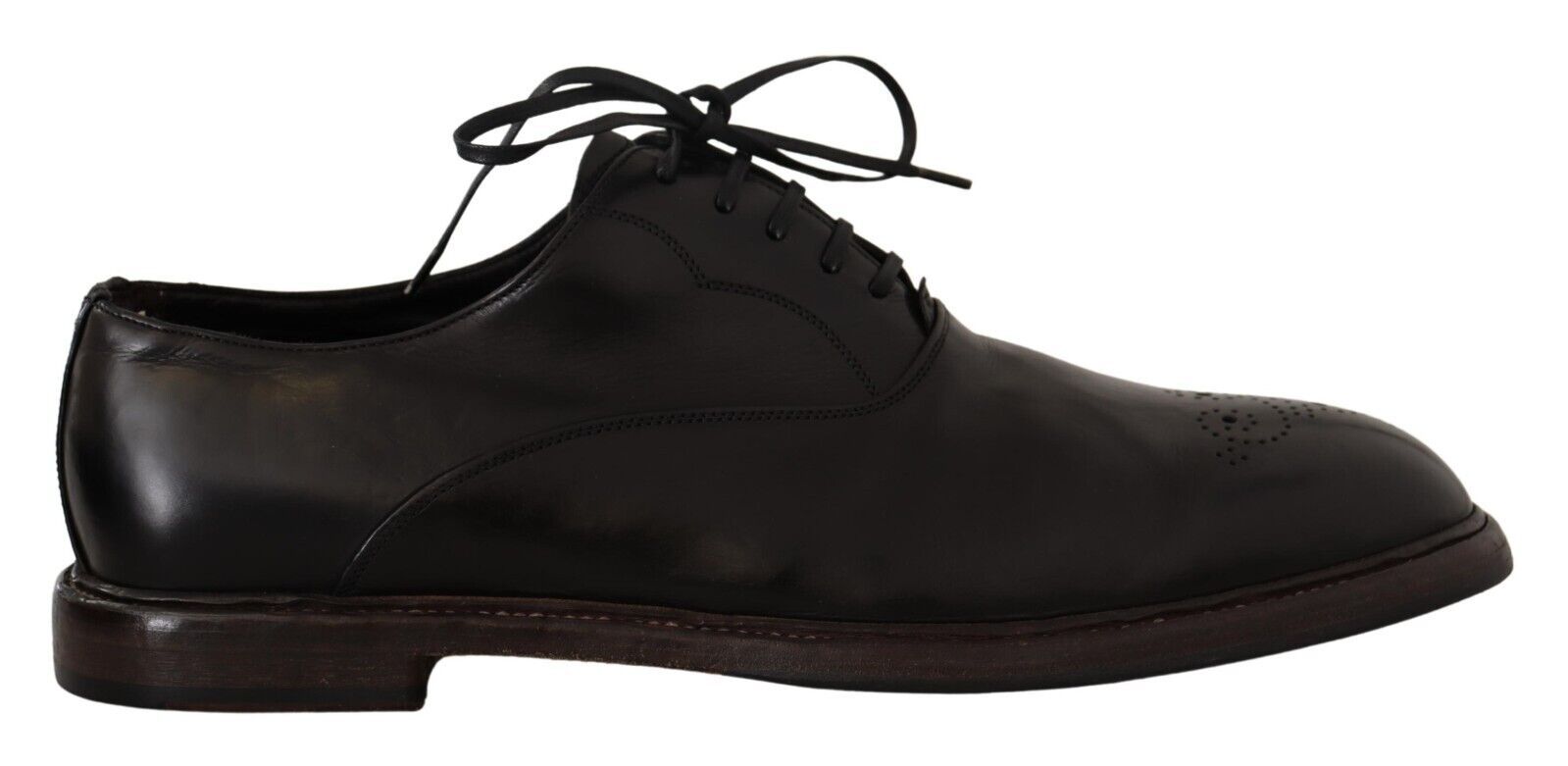 Dolce &amp; Gabbana Κομψά Μαύρα Δερμάτινα Επίσημα Παπούτσια Derby
