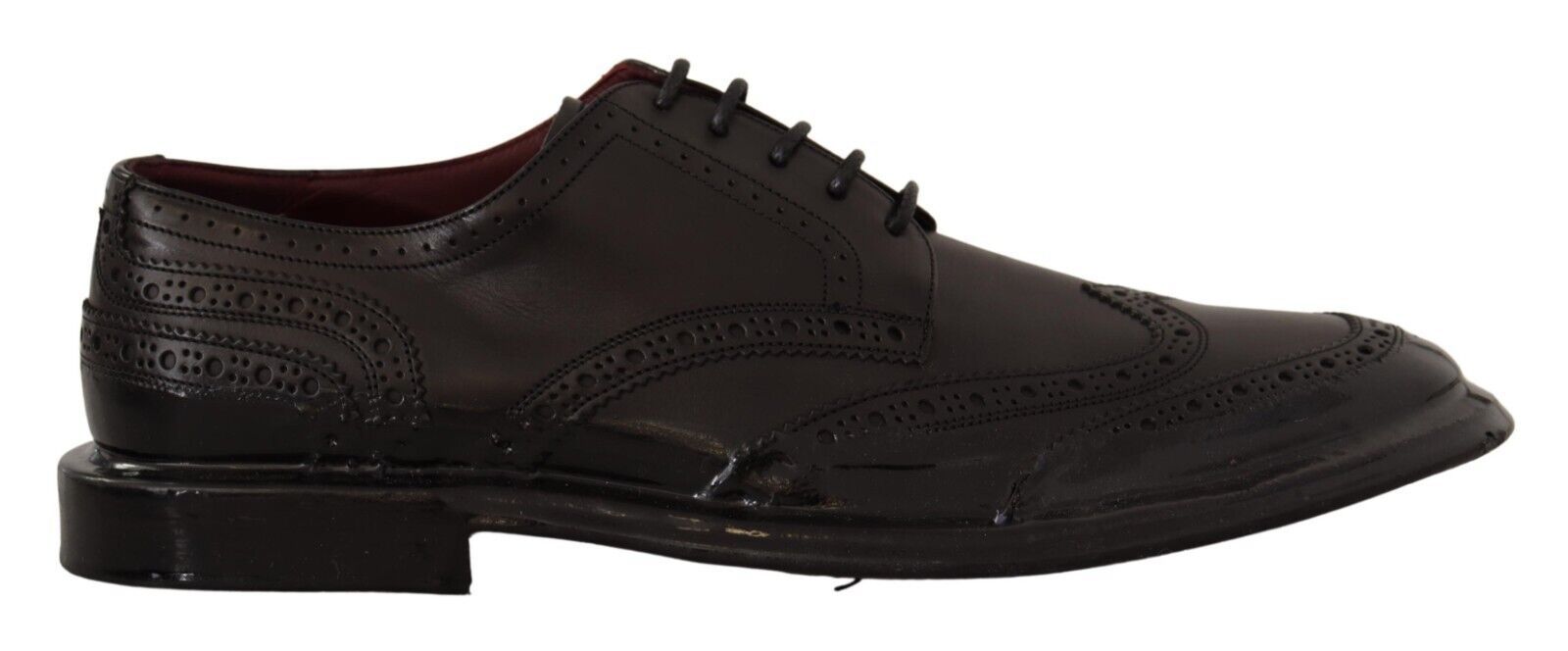 Dolce &amp; Gabbana Elegant Calfskin Derby Oxford Wingtips