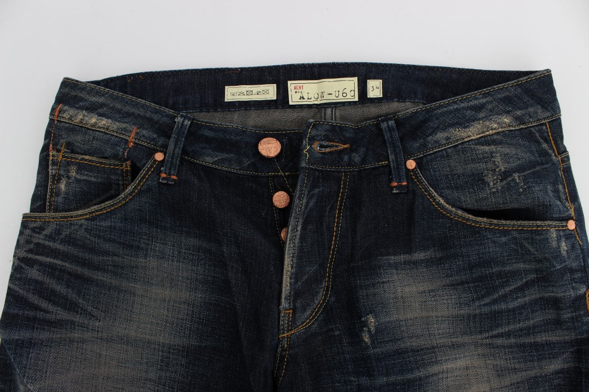Ανδρικά τζιν Acht Elegant Straight Fit Χαμηλόμεσα