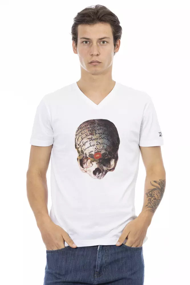 Ανδρικό μπλουζάκι Trussardi Action White Cotton