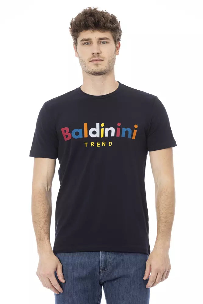 Ανδρικό T-Shirt Baldinini Trend Blue Cotton
