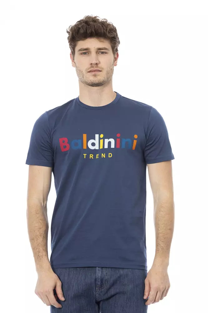 Ανδρικό μπλουζάκι Baldinini Trend Blue Cotton