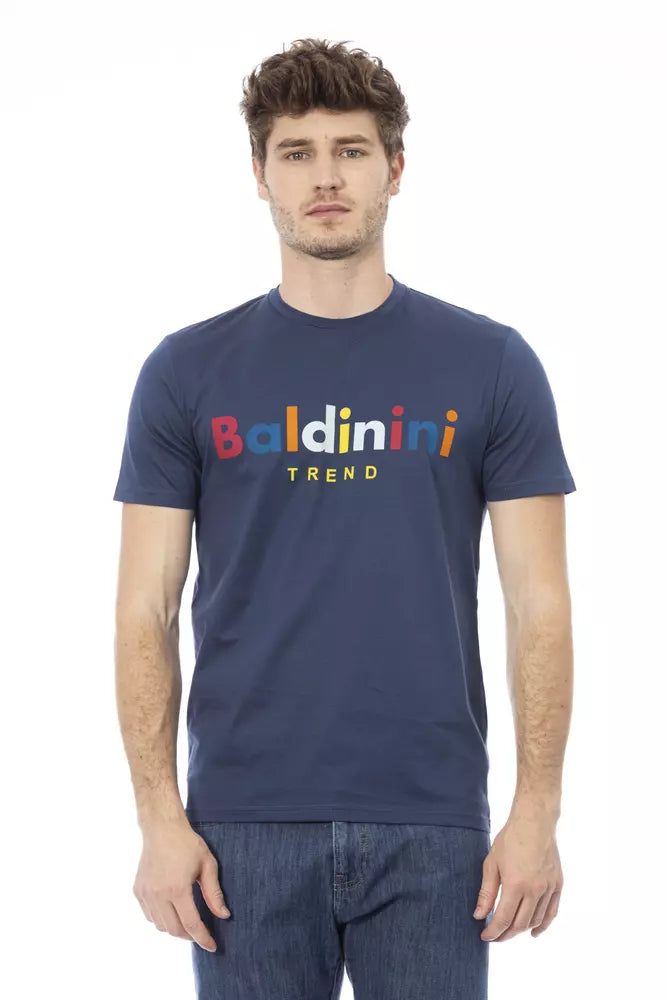 Ανδρικό T-Shirt Baldinini Trend Blue Cotton