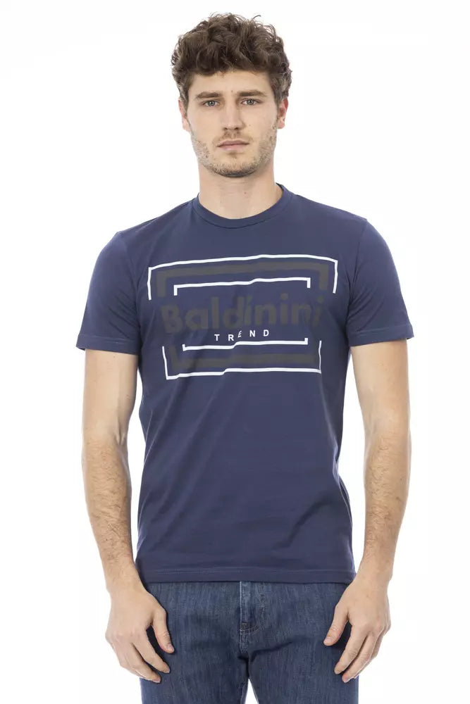 Ανδρικό μπλουζάκι Baldinini Trend Blue Cotton
