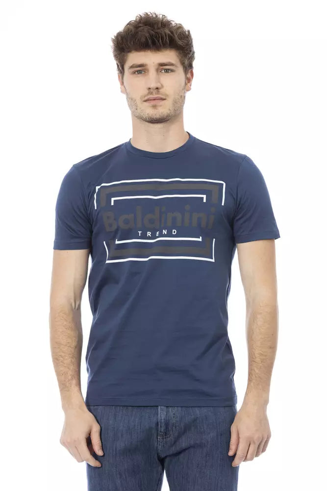 Ανδρικό μπλουζάκι Baldinini Trend Blue Cotton