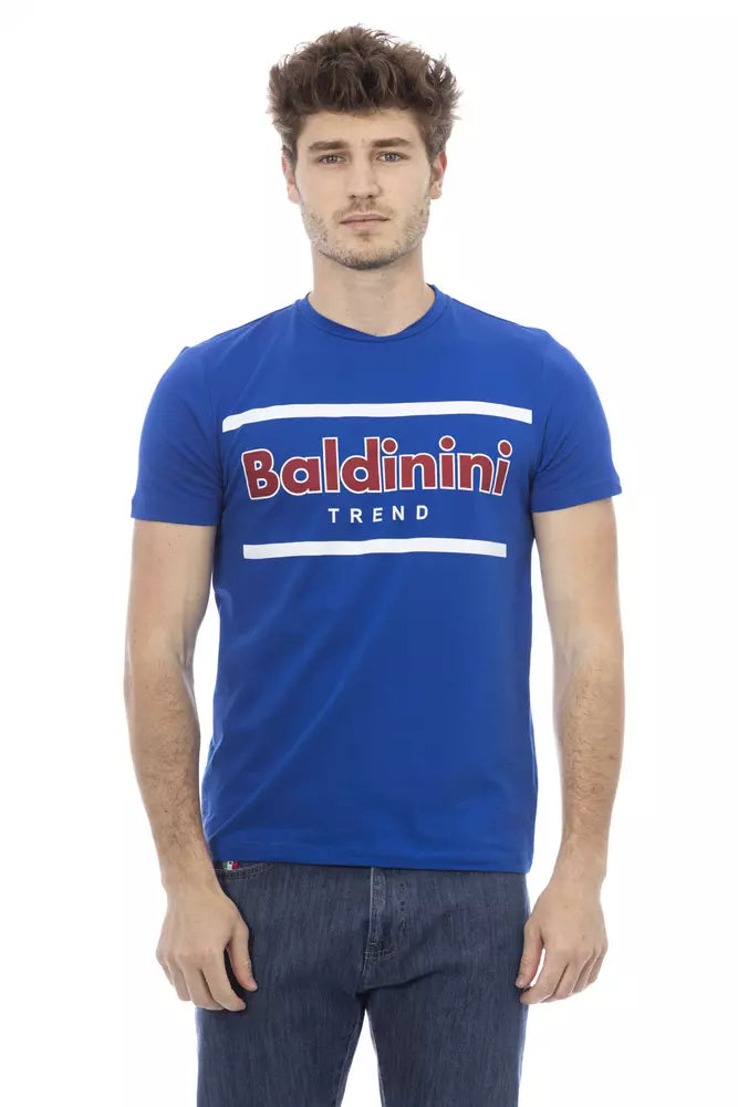Ανδρικό μπλουζάκι Baldinini Trend Blue Cotton