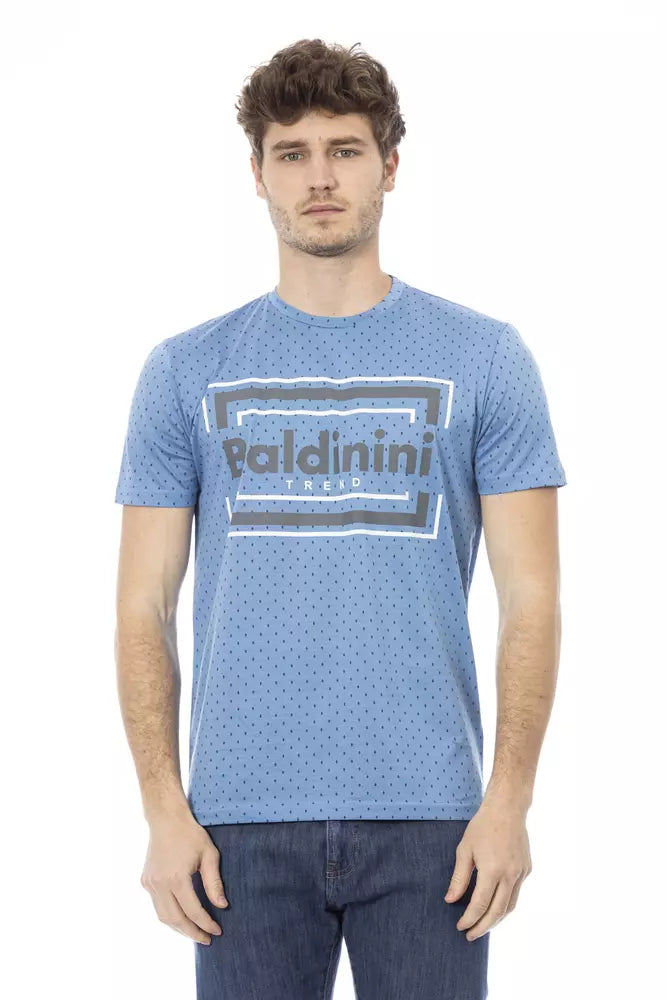 Ανδρικό μπλουζάκι Baldinini Trend Light Blue Cotton
