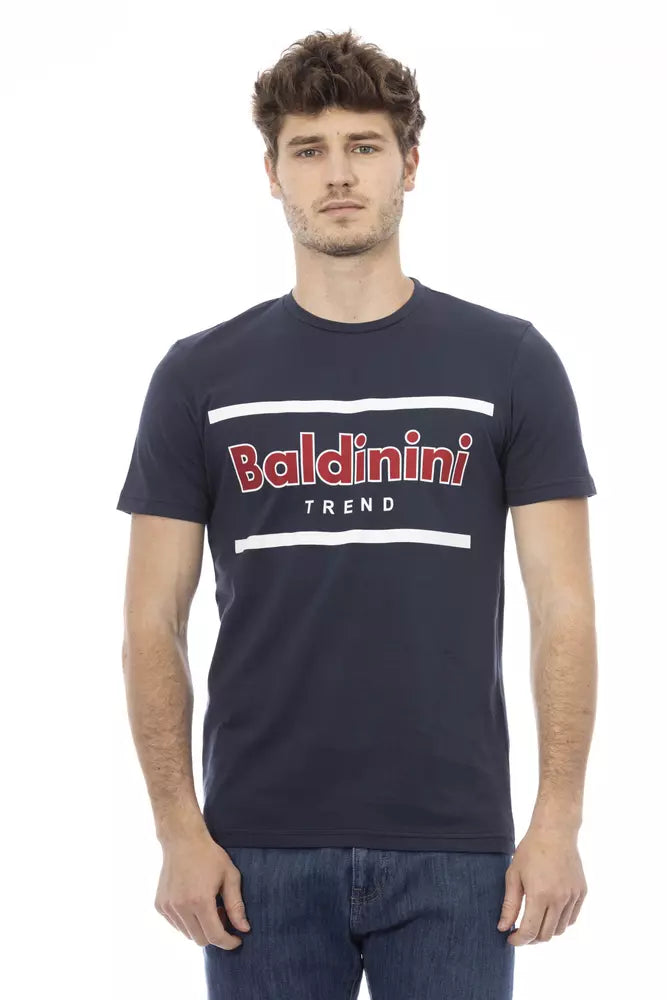 Ανδρικό μπλουζάκι Baldinini Trend Blue Cotton