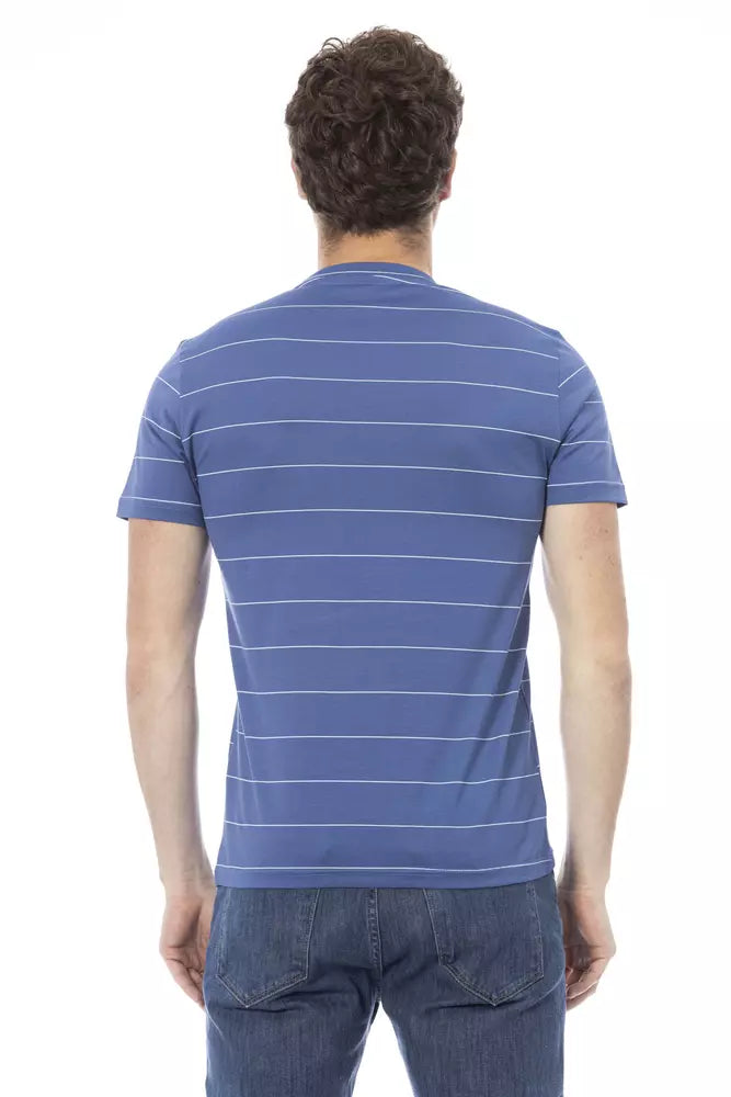 Ανδρικό μπλουζάκι Baldinini Trend Blue Cotton