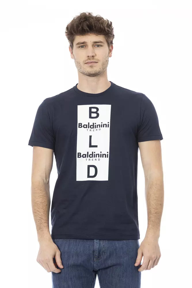 Ανδρικό μπλουζάκι Baldinini Trend Blue Cotton