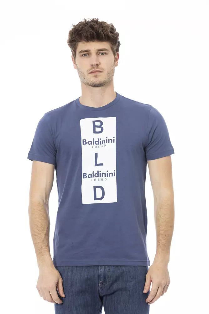 Ανδρικό μπλουζάκι Baldinini Trend Blue Cotton