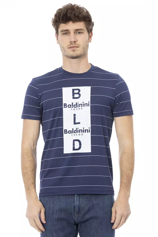 Ανδρικό μπλουζάκι Baldinini Trend Blue Cotton