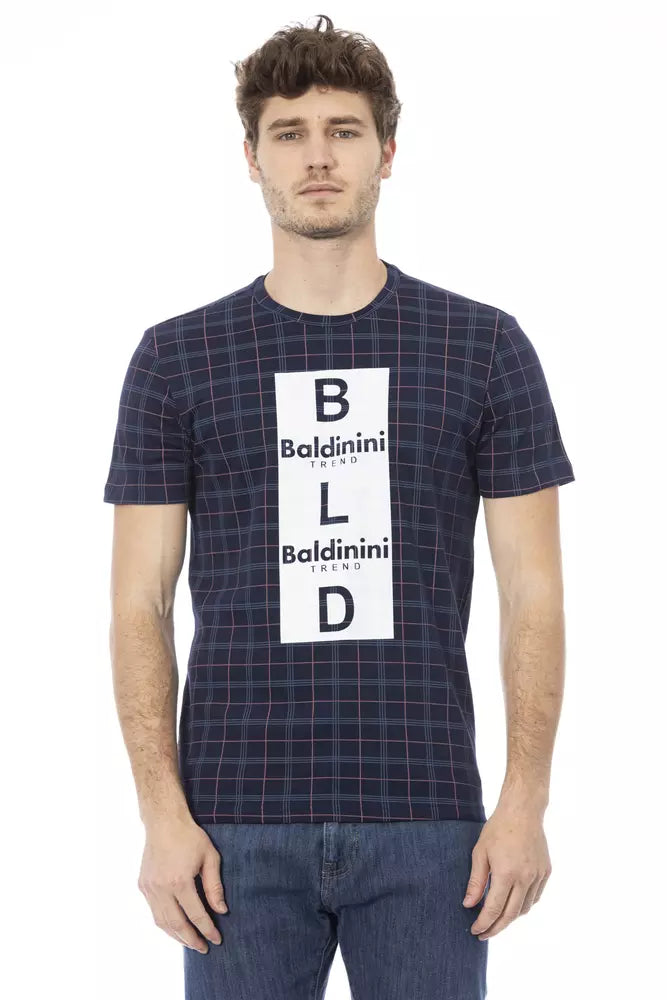 Ανδρικό μπλουζάκι Baldinini Trend Blue Cotton
