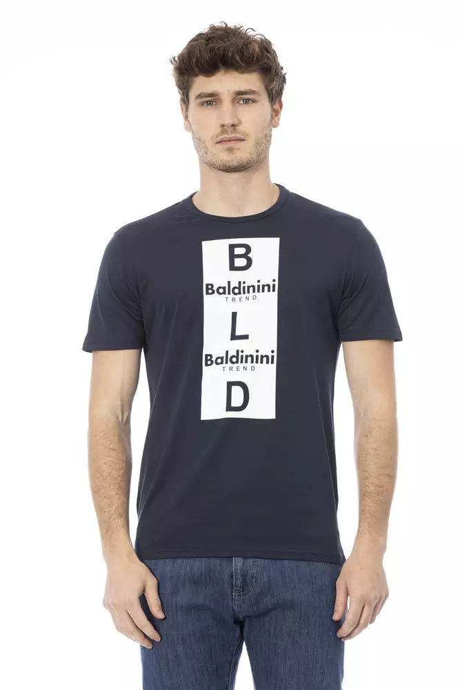 Ανδρικό T-Shirt Baldinini Trend Blue Cotton
