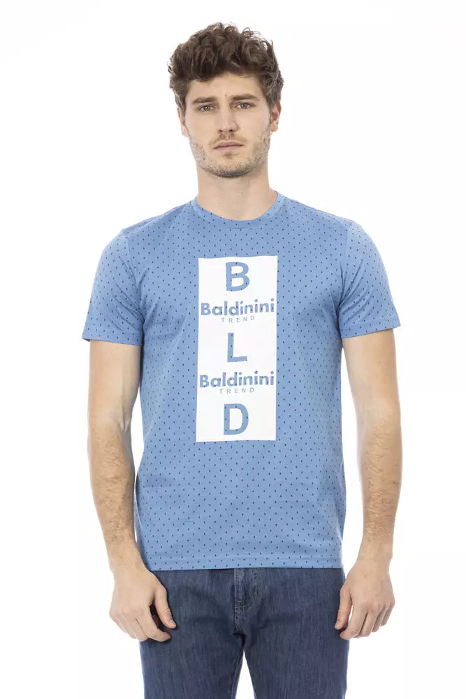 Baldinini Trend "Blue Cotton Men T-Shirt"