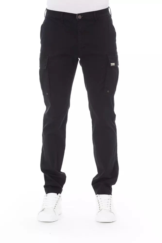 Baldinini Trend Black Cotton Ανδρικό παντελόνι Cargo