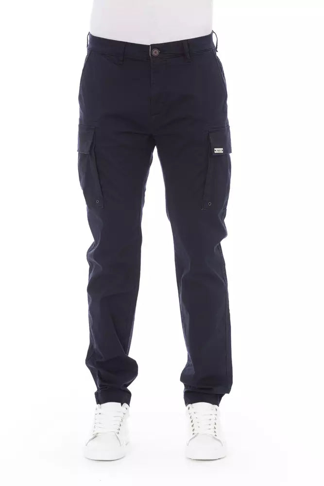 Ανδρικό ανδρικό παντελόνι Cargo Baldinini Trend Blue Cotton