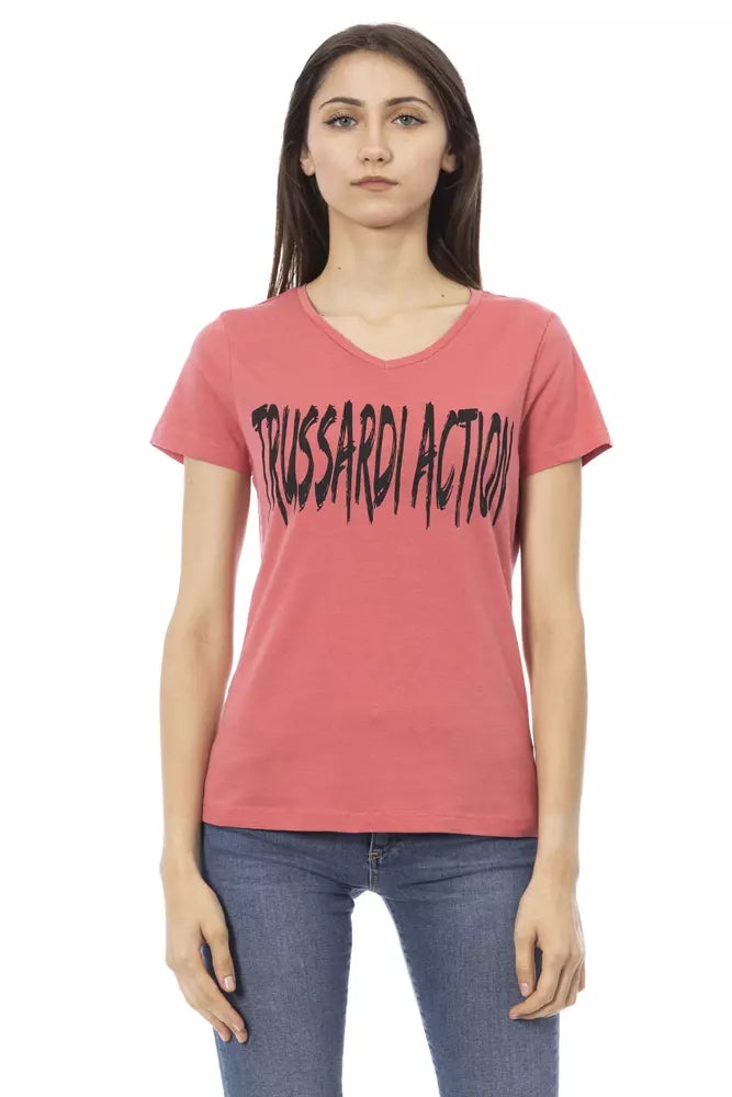 Πολύχρωμο βαμβακερό γυναικείο τοπ Trussardi Action