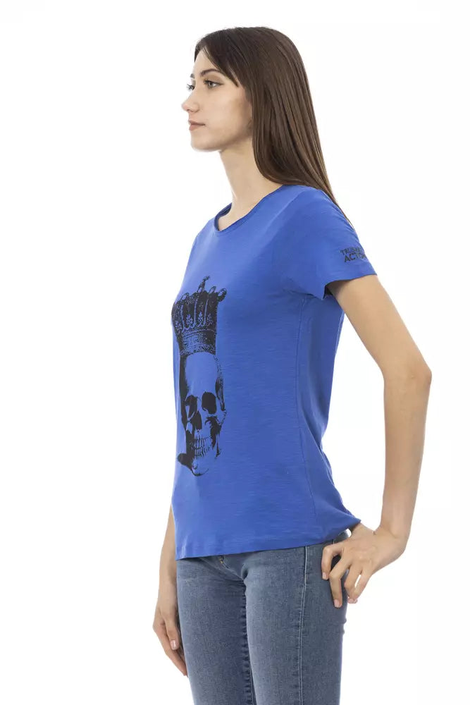 Γυναικεία μπλούζα Trussardi Action Blue Cotton