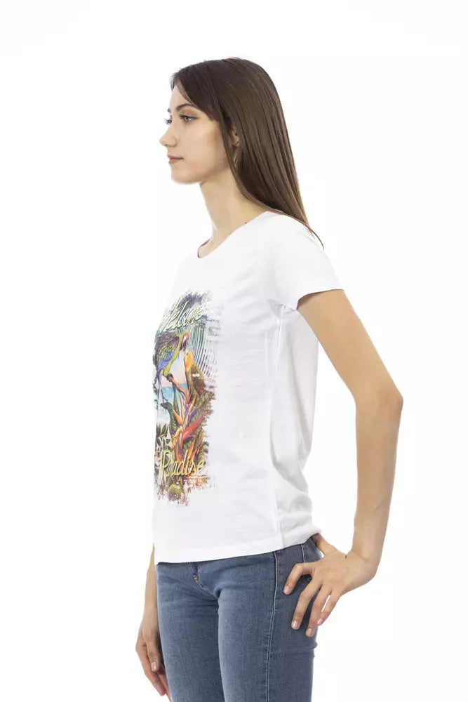 Γυναικείο τοπ Trussardi Action White Cotton