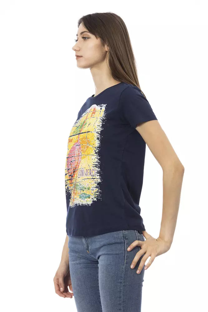 Γυναικεία μπλούζα Trussardi Action Blue Cotton