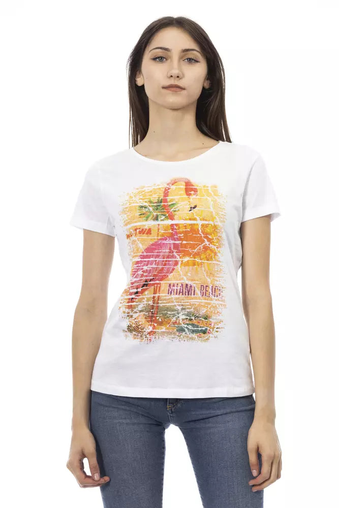 Γυναικείο τοπ Trussardi Action White Cotton
