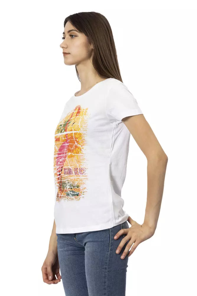 Γυναικείο τοπ Trussardi Action White Cotton