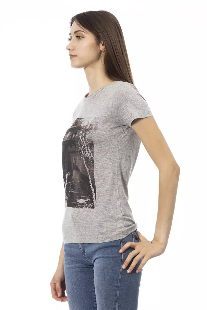 Trussardi Action Γκρι βαμβακερό γυναικείο τοπ