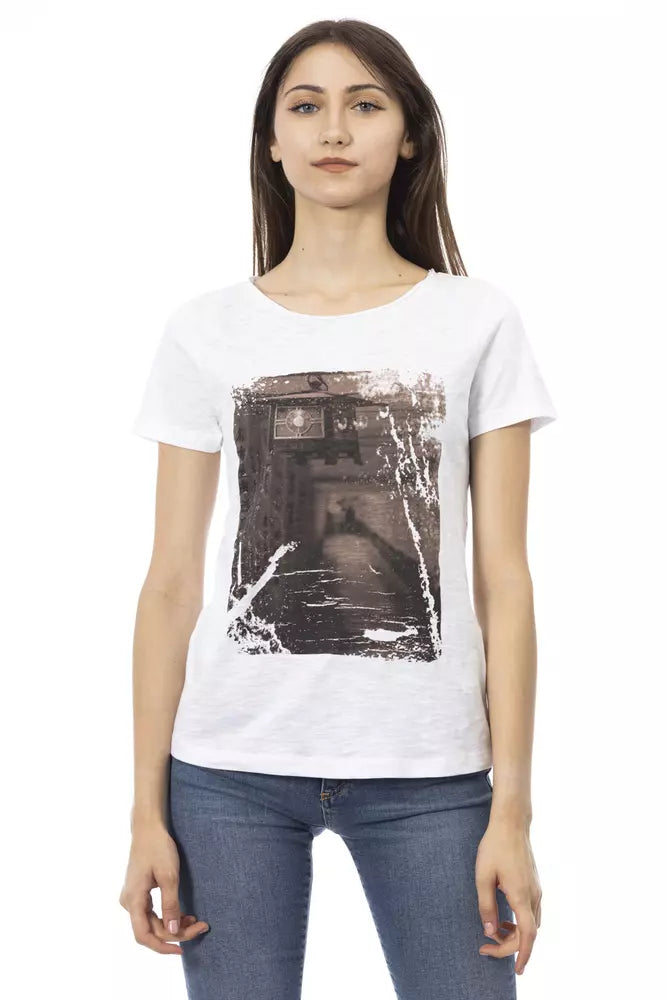 Γυναικείο τοπ Trussardi Action White Cotton