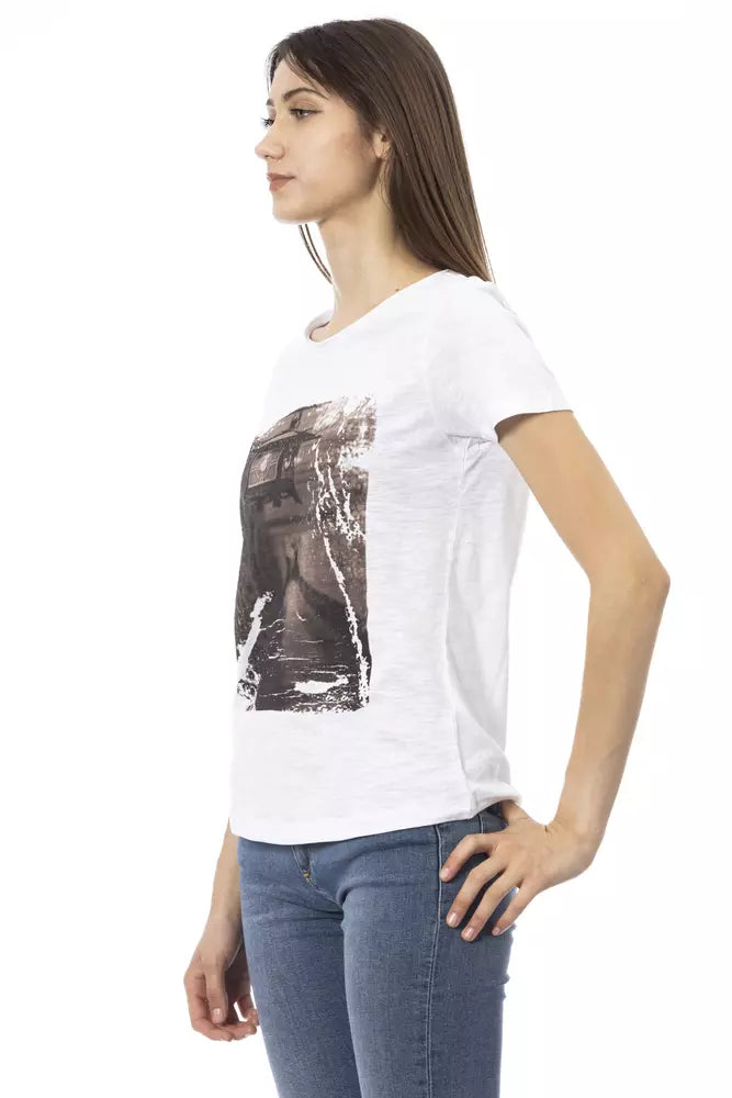 Γυναικείο τοπ Trussardi Action White Cotton