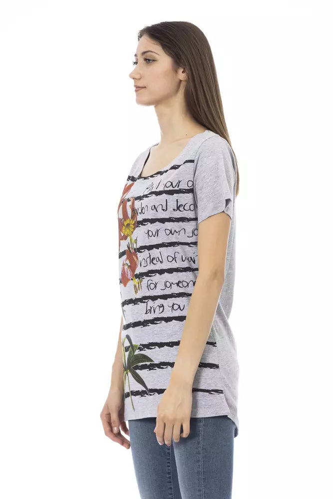Trussardi Action Γκρι βαμβακερό γυναικείο τοπ