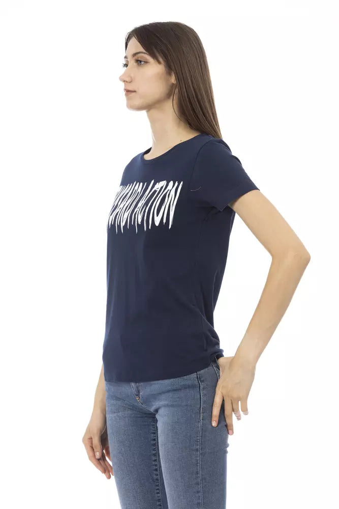 Γυναικεία μπλούζα Trussardi Action Blue Cotton