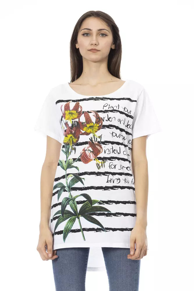 Γυναικείο τοπ Trussardi Action White Cotton