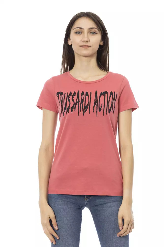 Πολύχρωμο βαμβακερό γυναικείο τοπ Trussardi Action