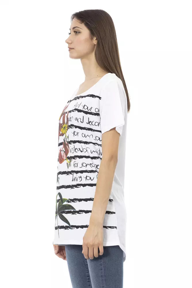 Γυναικείο τοπ Trussardi Action White Cotton