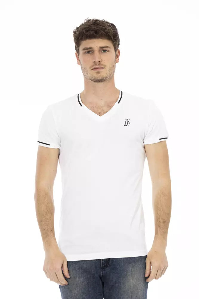 Ανδρικό μπλουζάκι Trussardi Action White Cotton
